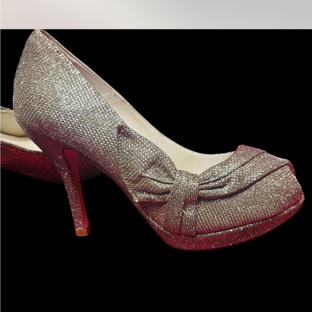 Caparros Glittering Red and Gold Heels